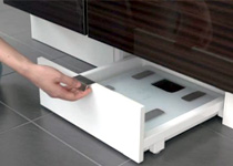 体重計収納にアップダウンキャスター