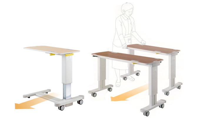 ベッドテーブルの特徴【1】直進機能
